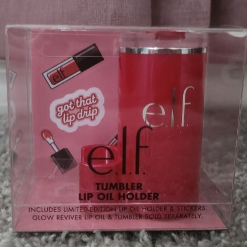 💋 e.l.f. Lip Oil Holder for Stanley Cup - Red Delicious 💄 ELF